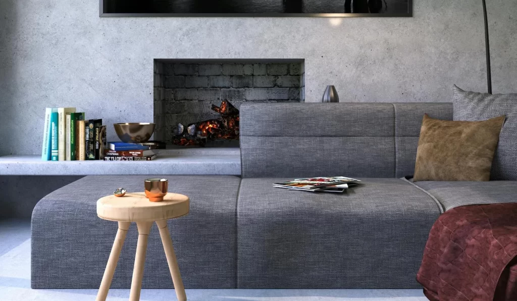 comfortable sofa in modern room